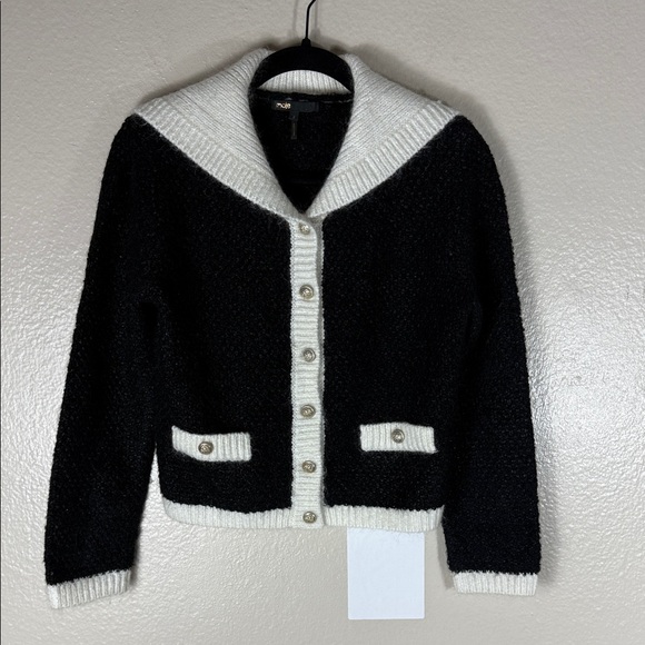 Maje Mutine Crested Button Cardigan - Picture 5 of 8